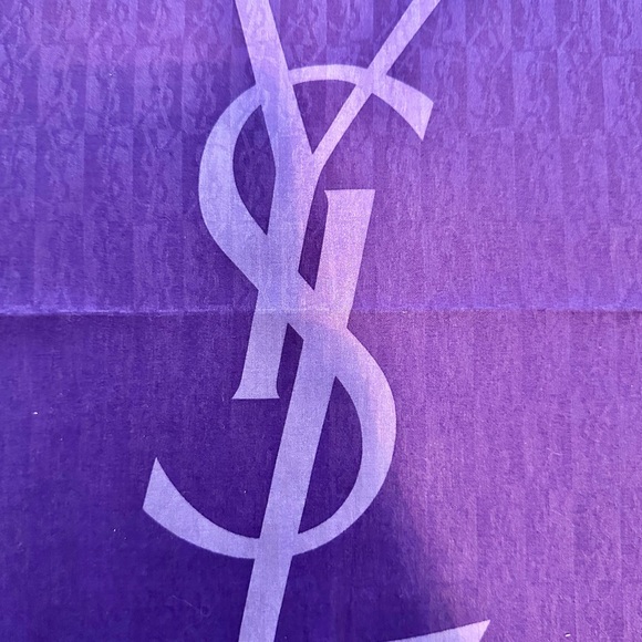 YSL scarf with hidden background logos. New without tags. Comes with a free gift - Picture 3 of 5